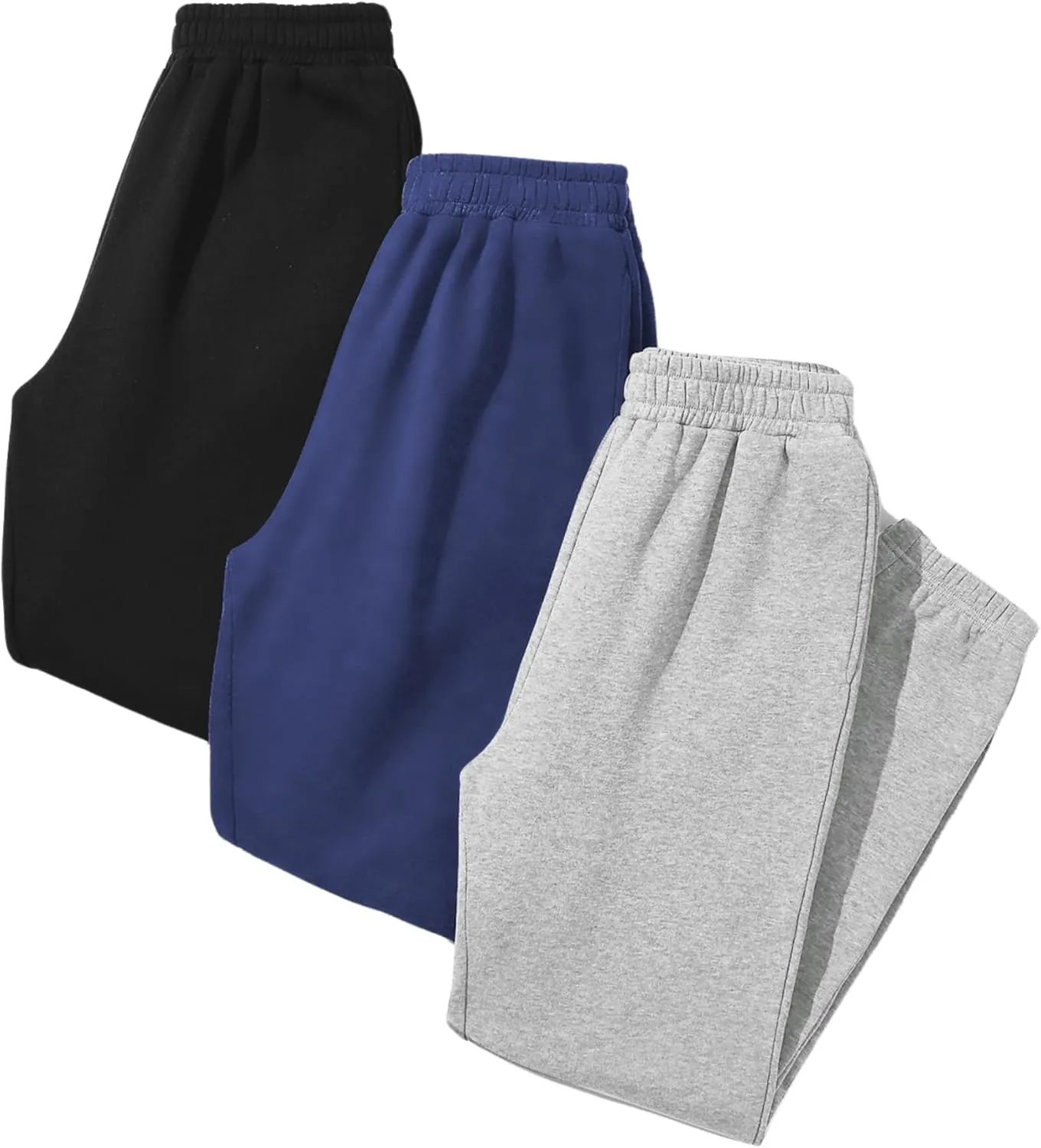 Floerns Women's 3 Piece Graphic Print Drawstring Waist Jogger Sweatpants