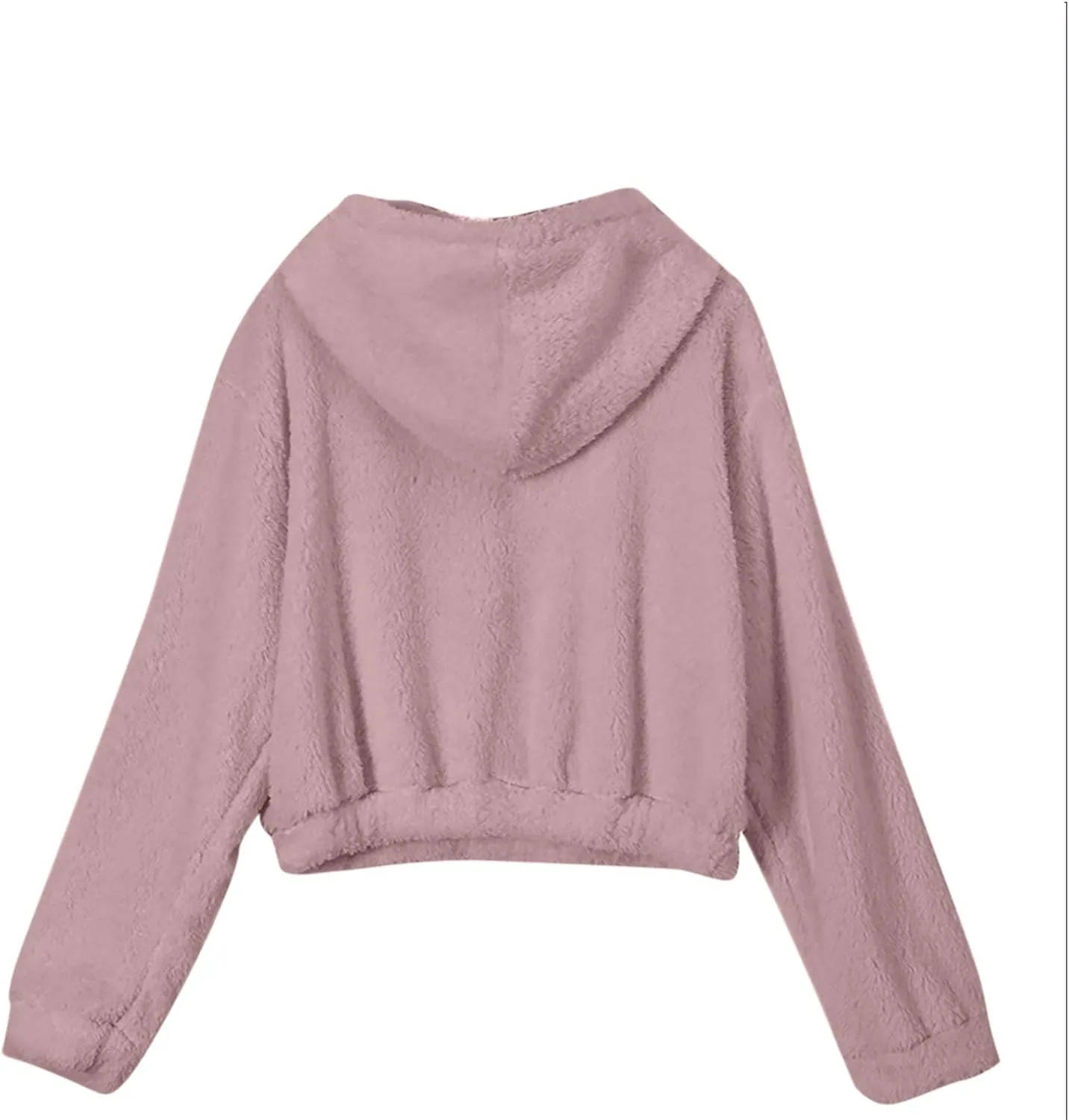 Fluffy Pajamas for Women Set Winter Flannel Lounge Set Sweatsuit 2 Piece Soft Pjs Fleece Crop Top and Pants Sleepwear