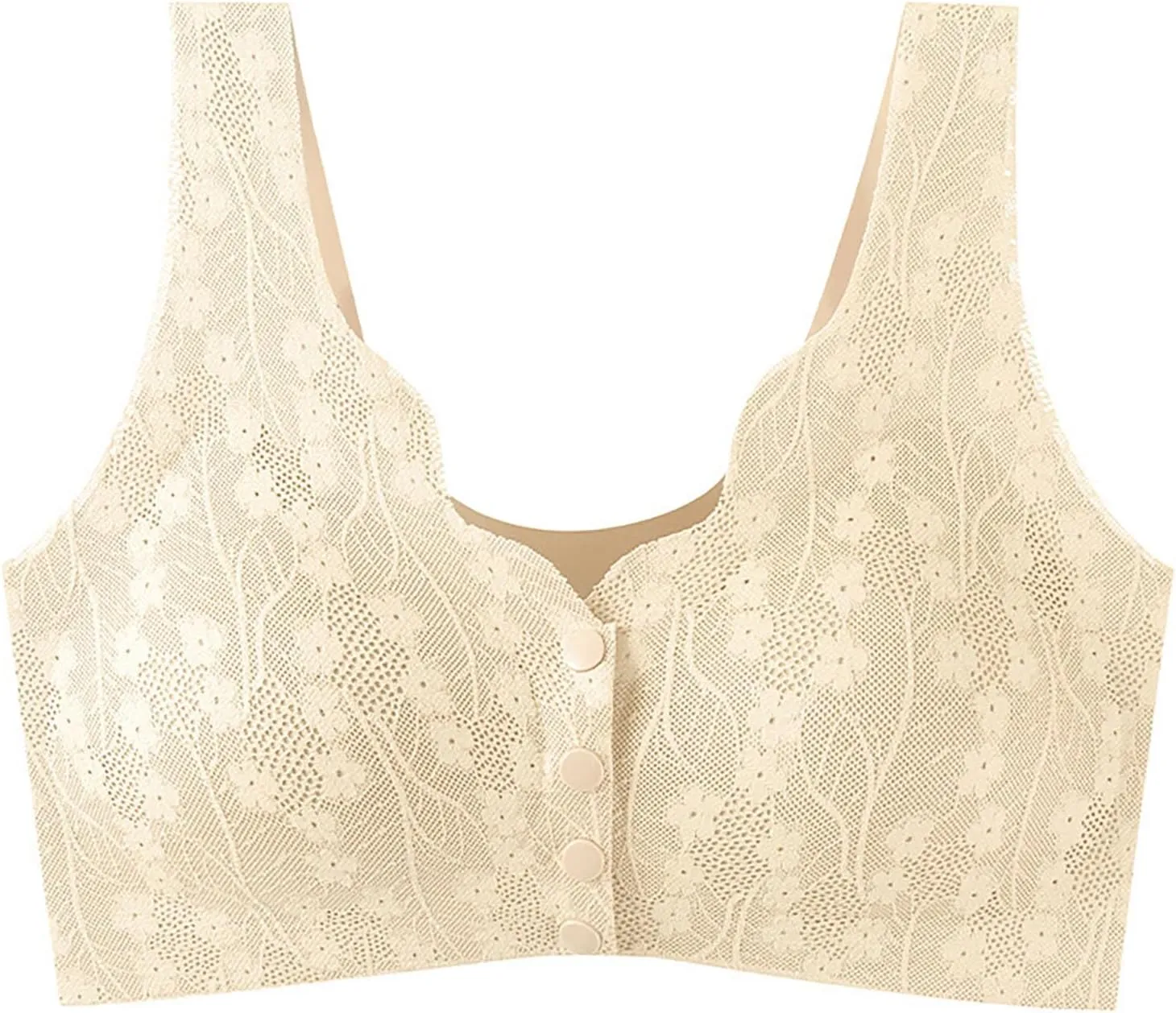 Front Closure Bra for Women Sexy Lace Bras Wirefree Underwears Sports Lingerie Bra Everyday Comfort Convenient Bra