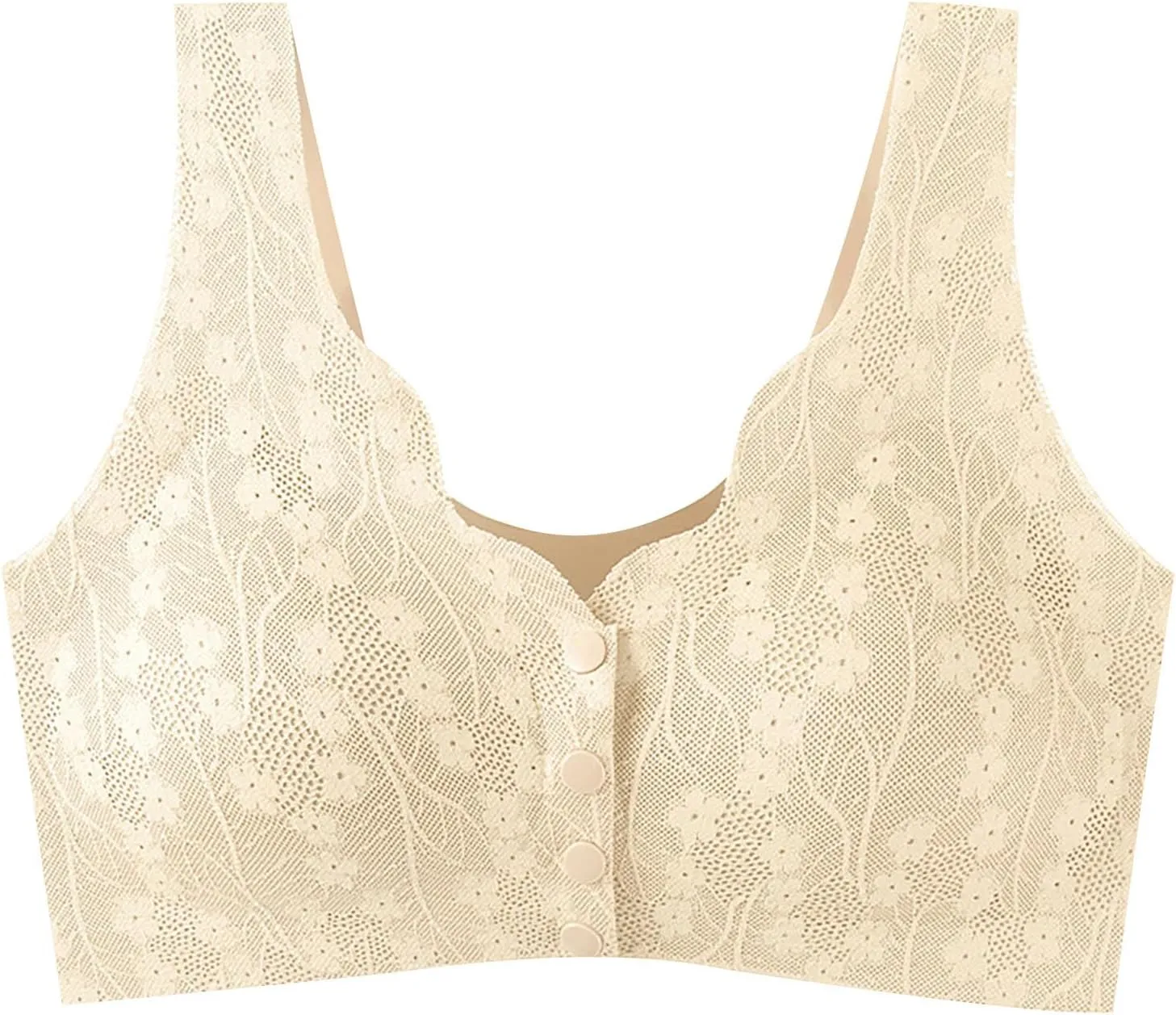 Front Closure Bra for Women Sexy Lace Bras Wirefree Underwears Sports Lingerie Bra Everyday Comfort Convenient Bra