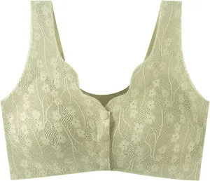 Front Closure Bra for Women Sexy Lace Bras Wirefree Underwears Sports Lingerie Bra Everyday Comfort Convenient Bra