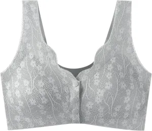 Front Closure Bra for Women Sexy Lace Bras Wirefree Underwears Sports Lingerie Bra Everyday Comfort Convenient Bra