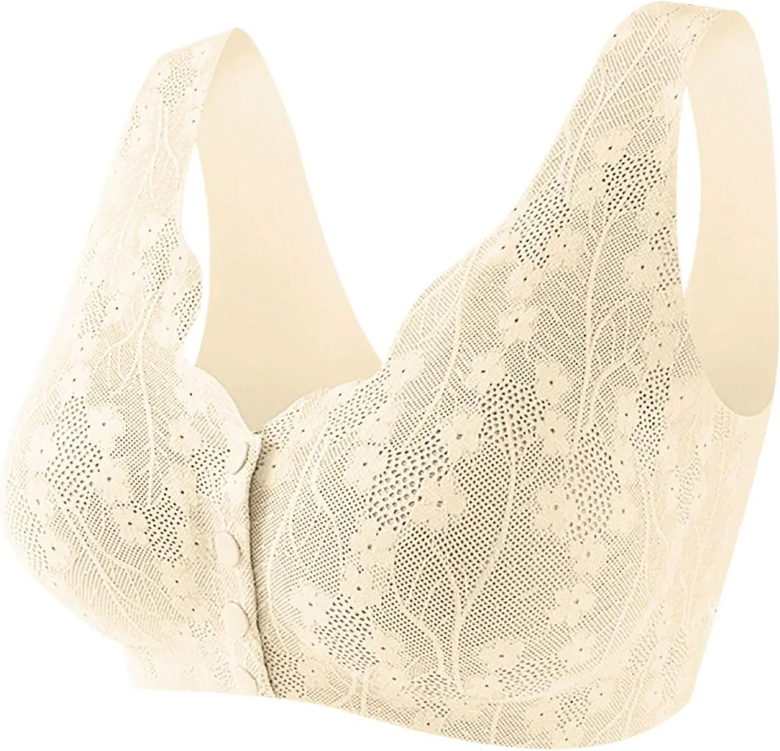 Front Closure Bra for Women Sexy Lace Bras Wirefree Underwears Sports Lingerie Bra Everyday Comfort Convenient Bra
