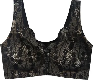 Front Closure Bra for Women Sexy Lace Bras Wirefree Underwears Sports Lingerie Bra Everyday Comfort Convenient Bra