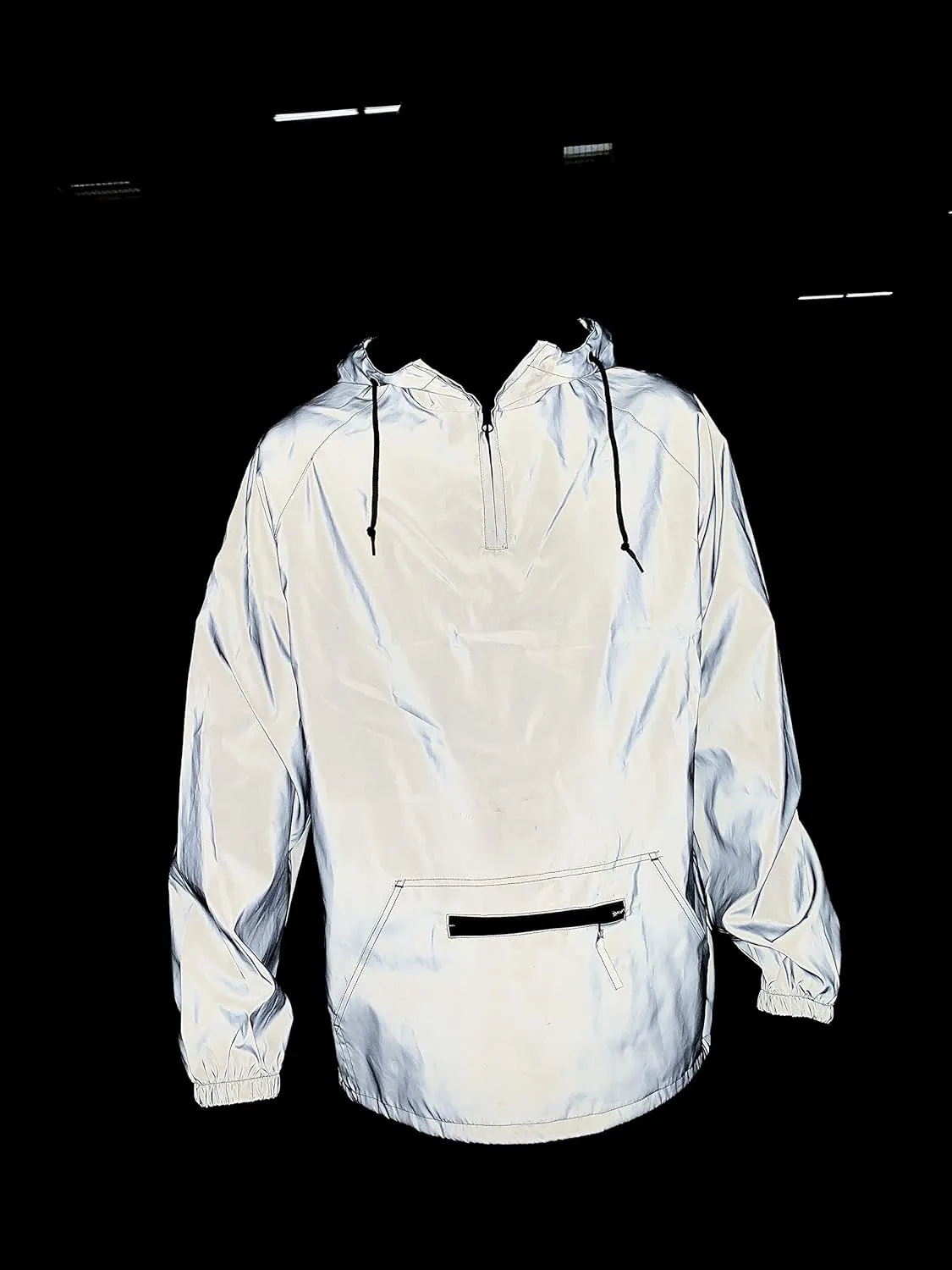 Fully Reflective Jacket, Water-Resistant 1/4 Zip Anorak - Rain Jackets for Men & Women, Lightweight Windbreaker
