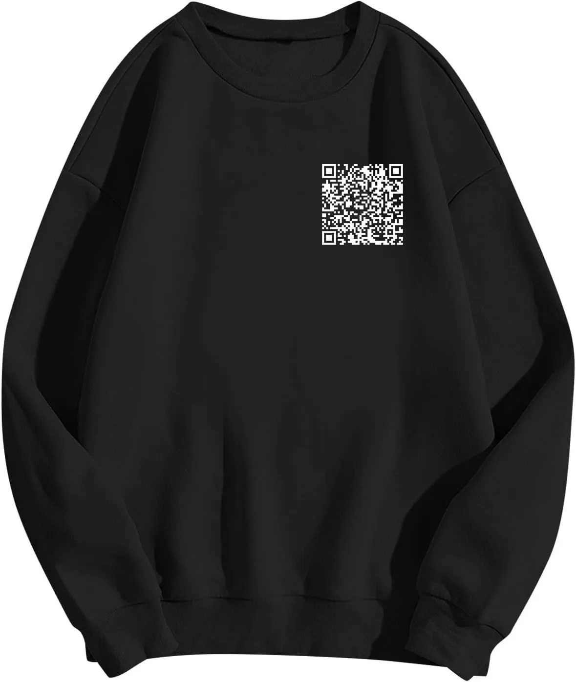 Funny Fu Qr Code Hoodies For Women Fuck You Qr Code Sweatshirts For Men Humor Unisex Hoodies Hidden Message Shirts