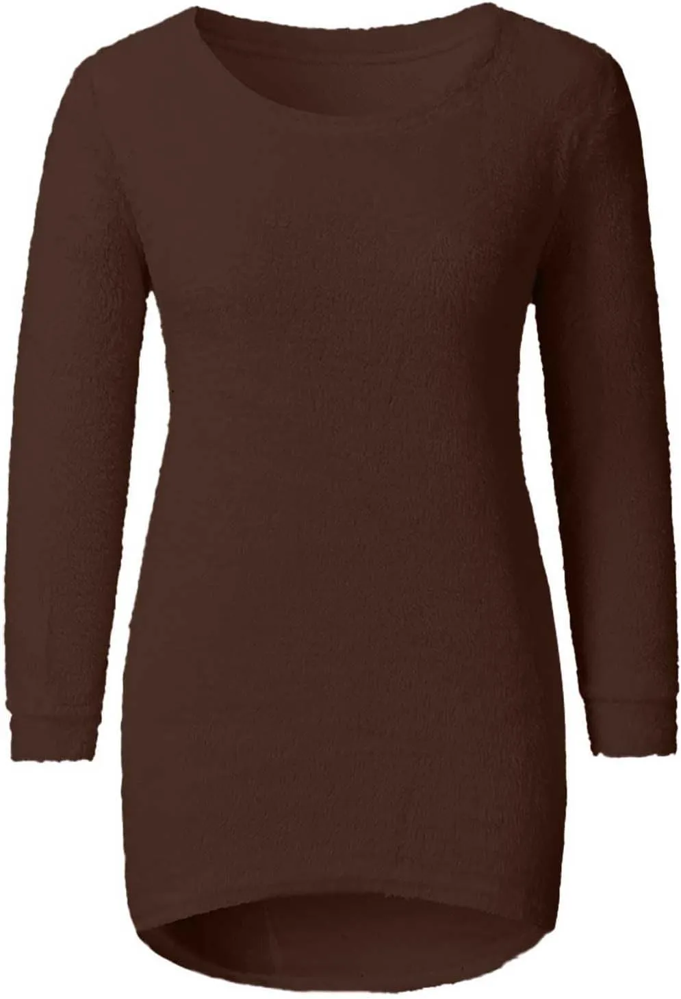 Fuzzy Sweater for Women Fashionable Long Sleeve Pullovers Loose Fluffy Crewneck Sweatshirts Cute Winter Warm Fuzzy