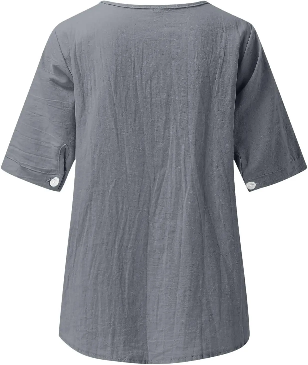 Generic 2024 Embroidered Blouses Womens Mexican Shirts Dressy Casual Short Sleeve Tunic Tops Summer Boho Cotton Linen T-Shirt