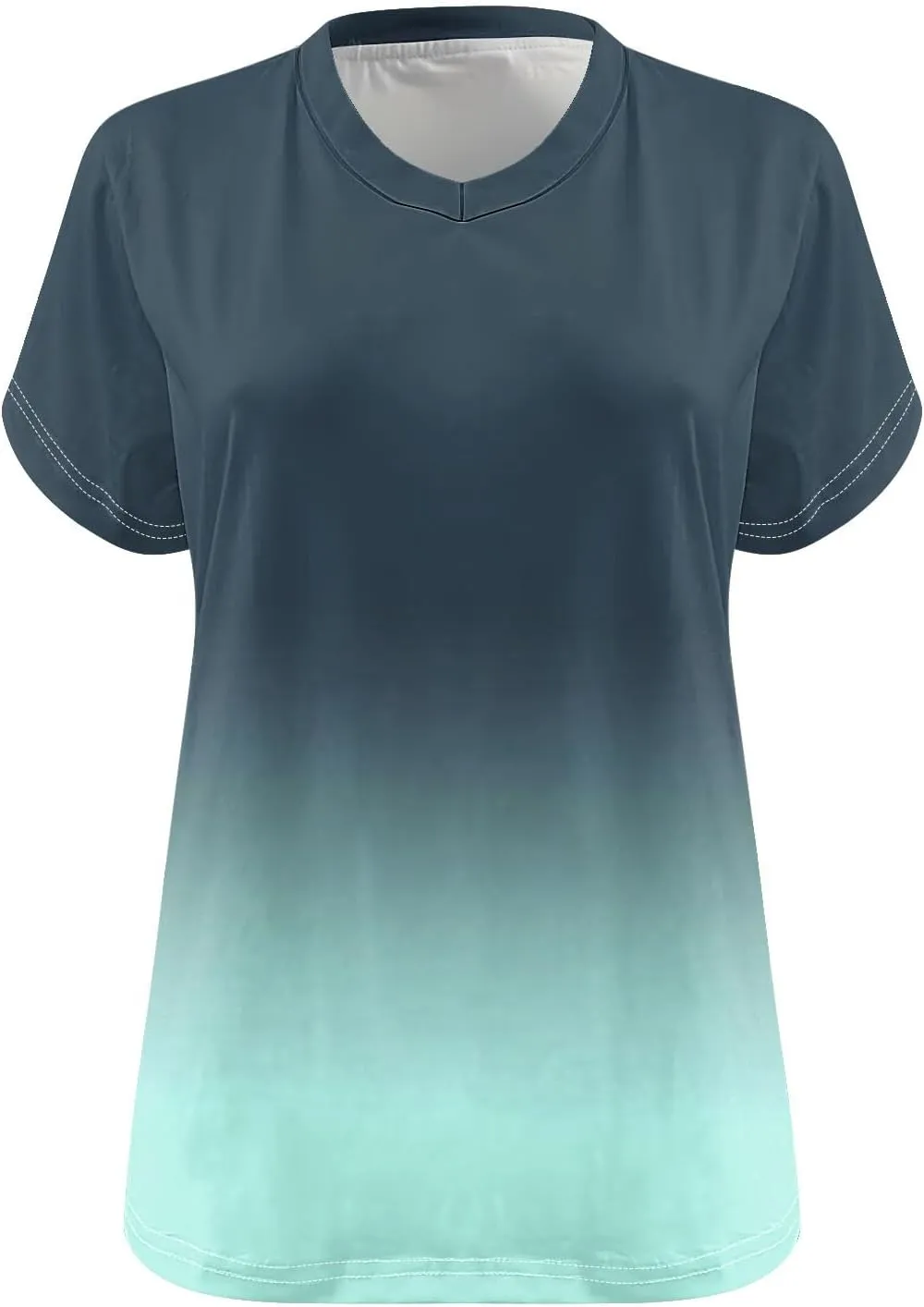 Generic 2024 Oversized T Shirts Women's Plus Size Tees Casual Half Sleeve V Neck Shirt Summer Loose Comfy Basic Tunic Tops
