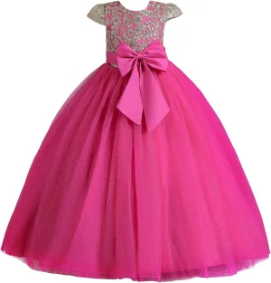 Girl Flower Tulle Dress Princess Pageant Birthday art Wedding Formal Floor Long Dance Evening Maxi