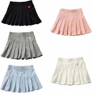 Girls Cute ini Skort Skirts Pleated Skater A-Line Skirt Sport Skirt with Shorts Birthday Part