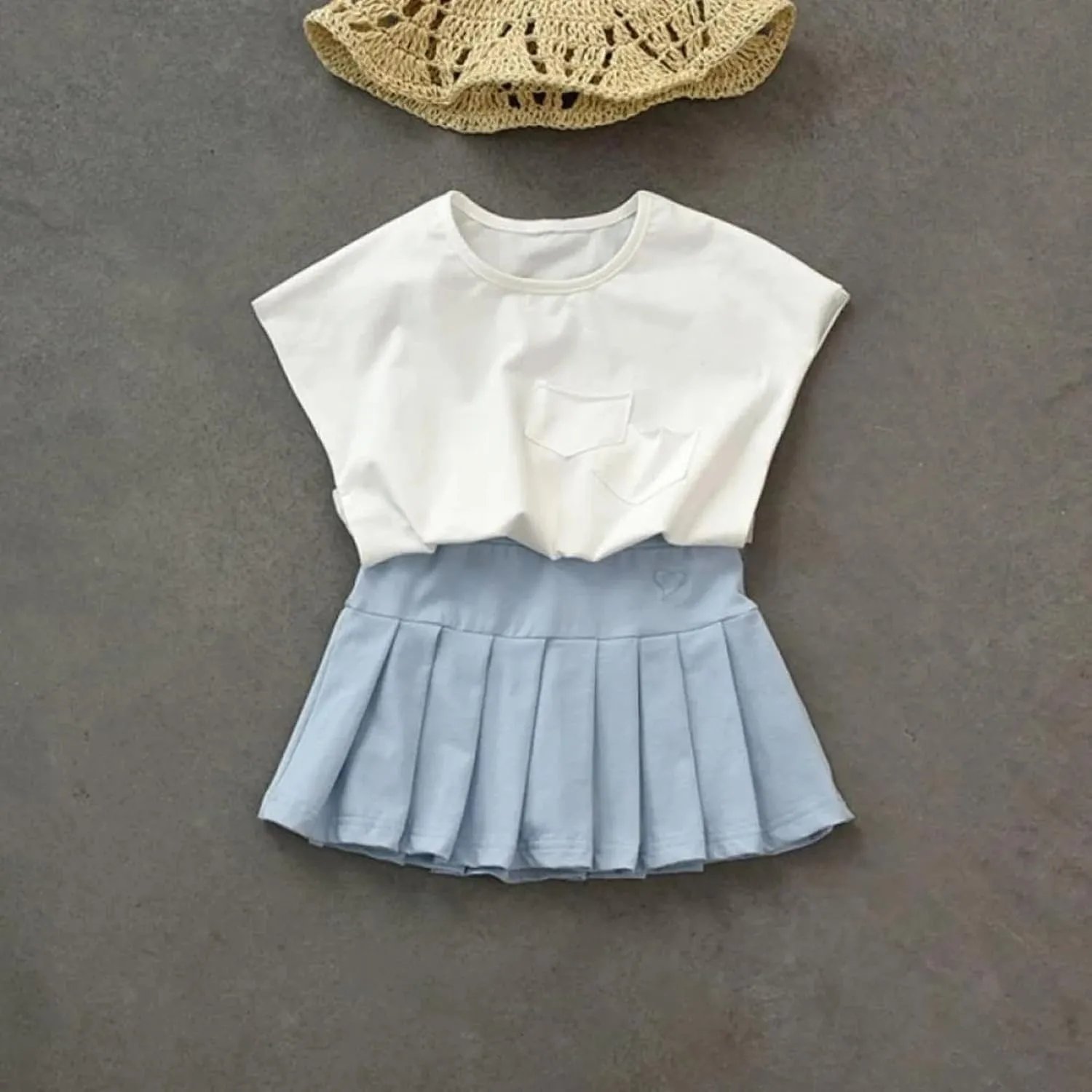Girls Cute ini Skort Skirts Pleated Skater A-Line Skirt Sport Skirt with Shorts Birthday Part