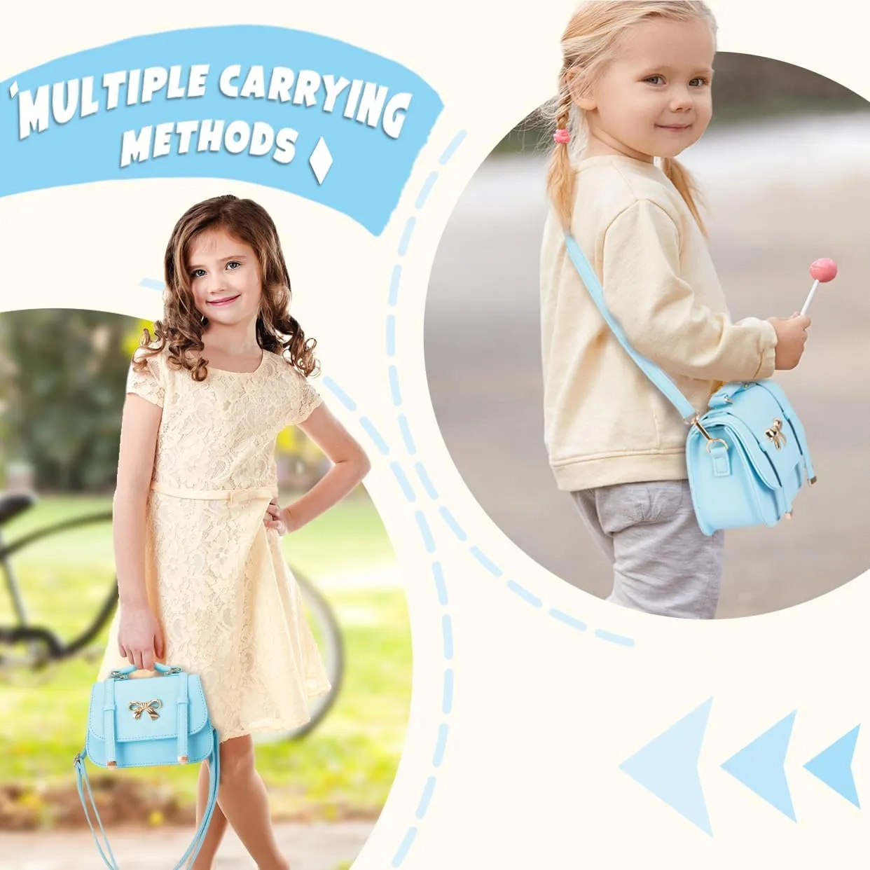 Girls Purse for Kids Crossbody Cute Princess Handbags Shoulder Bag for Toddler Little Girl Gifts