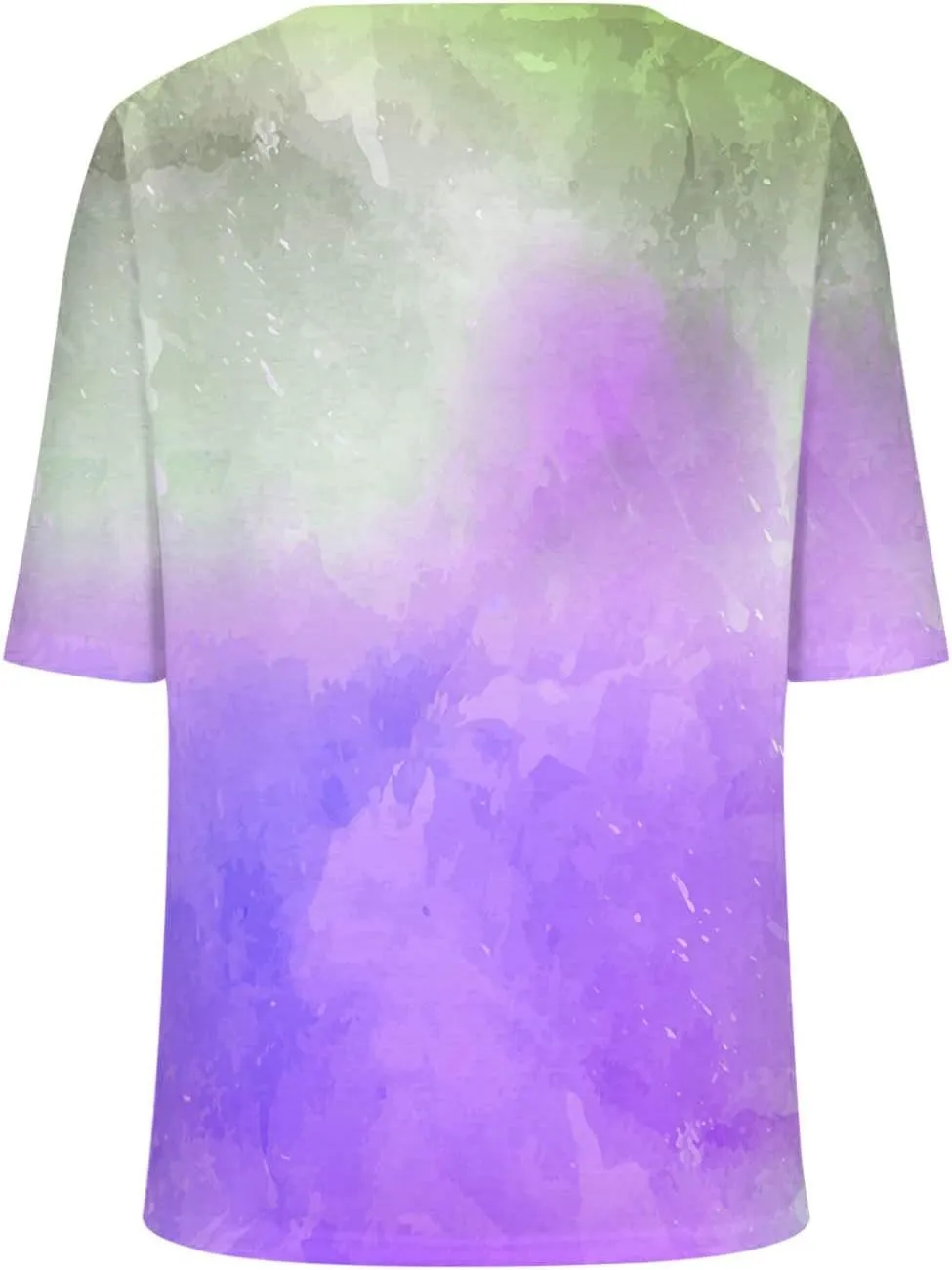 Half Length Sleeve Womens T Shirts Tie Dye Shirt V-Neck Casual Pullover Tops Cute Tees 2025 Spring Summe Soft Clothes