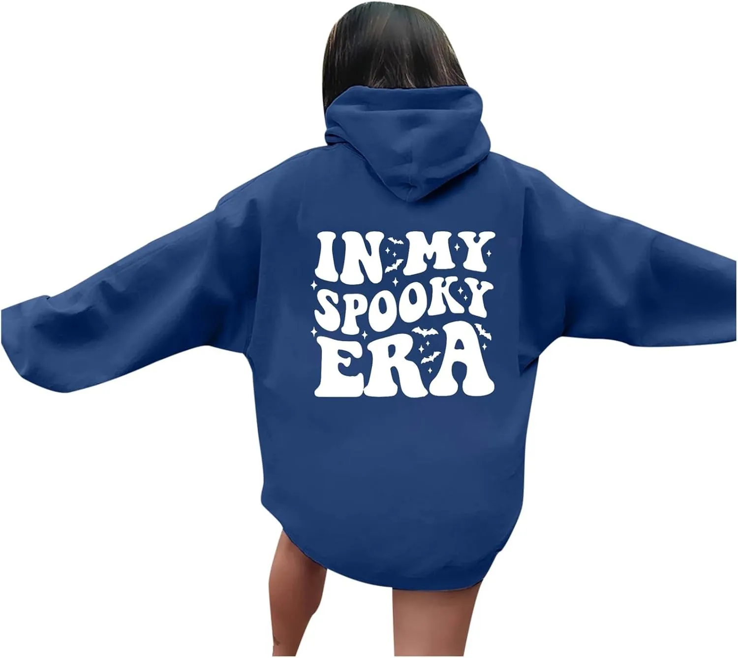 Halloween Hoodies for Teen Girls Spooky Season Letter Print Cute Halloween Sweatshirt Casual Trendy Halloween Clothes