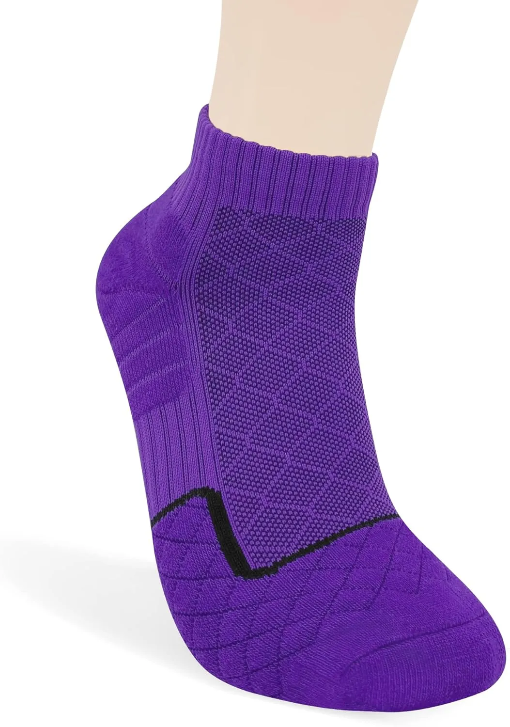 HaloYIYI Men's & Women's Training Sweat Wicking Tech Cushioned Athletic Ankle Socks 4 Pack