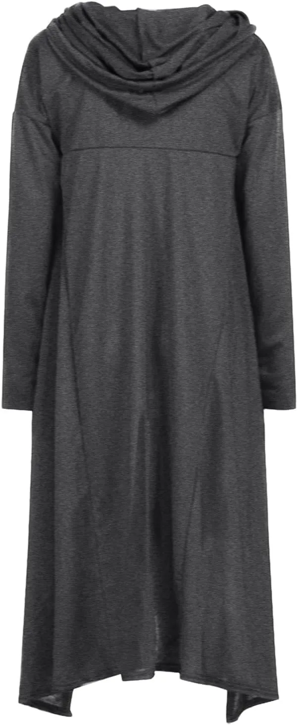 Hoodies for Women Trendy Cowl Neck Hi-Low Hem Sweatshirts Casual Long Sleeve Asymmetric Long Fall Hoodie with Pockets