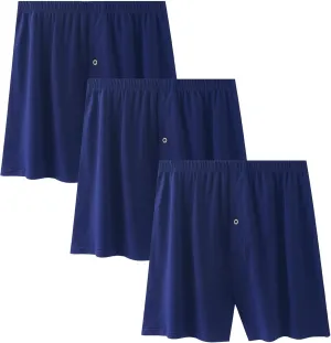 JEsilunmaMY Mens Loose Breathable Pajama Shorts Plus Size Sleep Lounge Underwear Soft Comfort Cotton Stretch Boxer Shorts