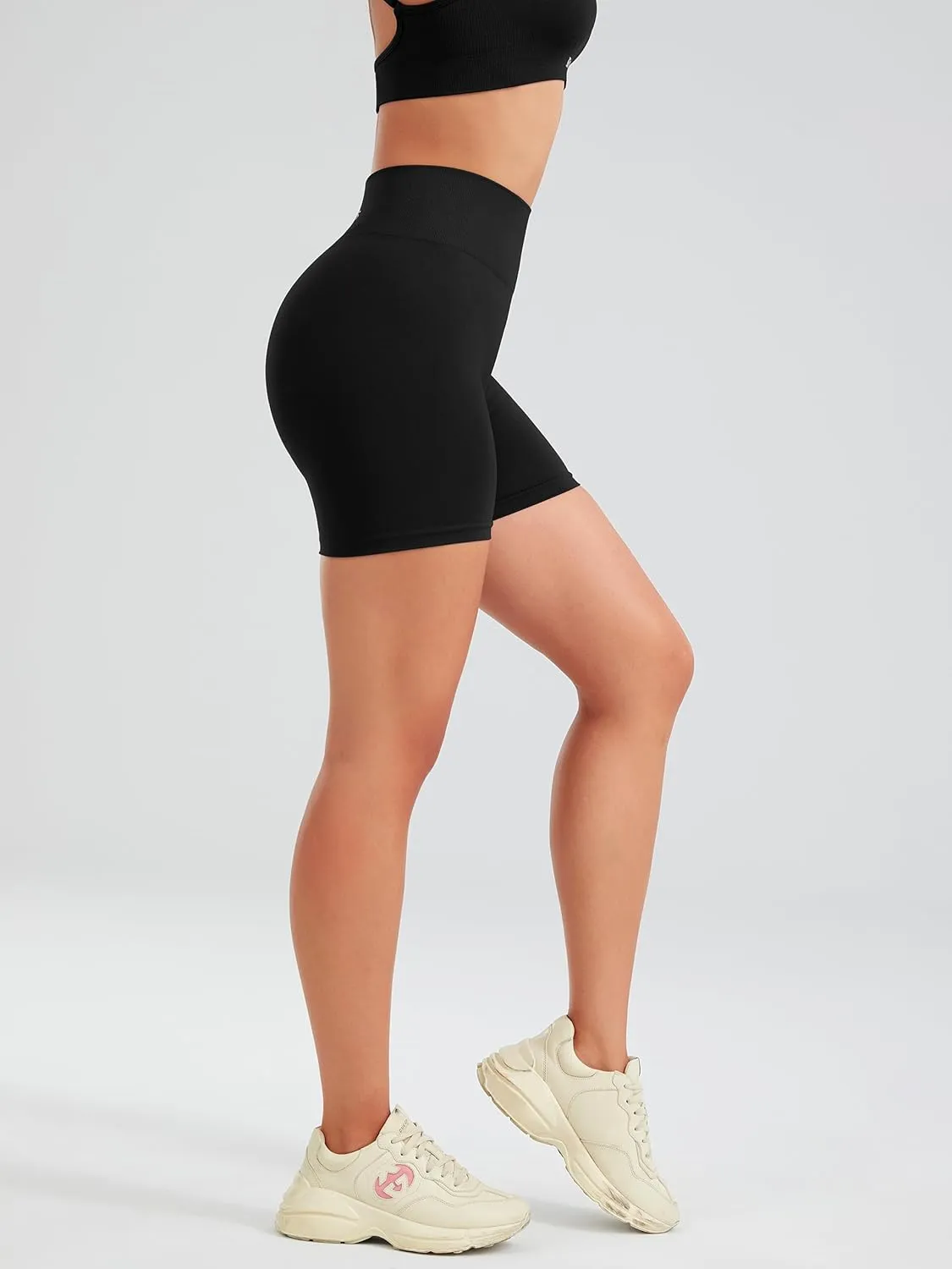 JOYSPELS Gym Shorts Women Workout Biker Shorts Scrunch Butt No Front Seam Running Athletic Yoga