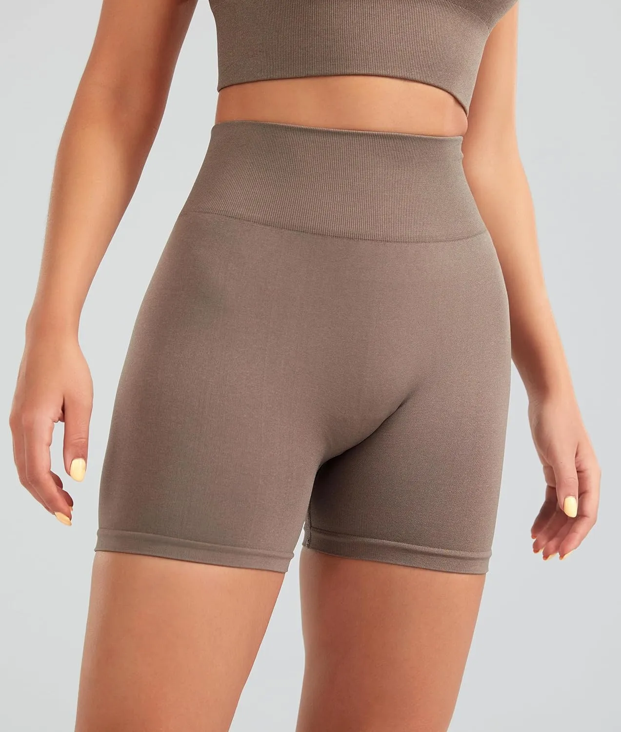 JOYSPELS Gym Shorts Women Workout Biker Shorts Scrunch Butt No Front Seam Running Athletic Yoga