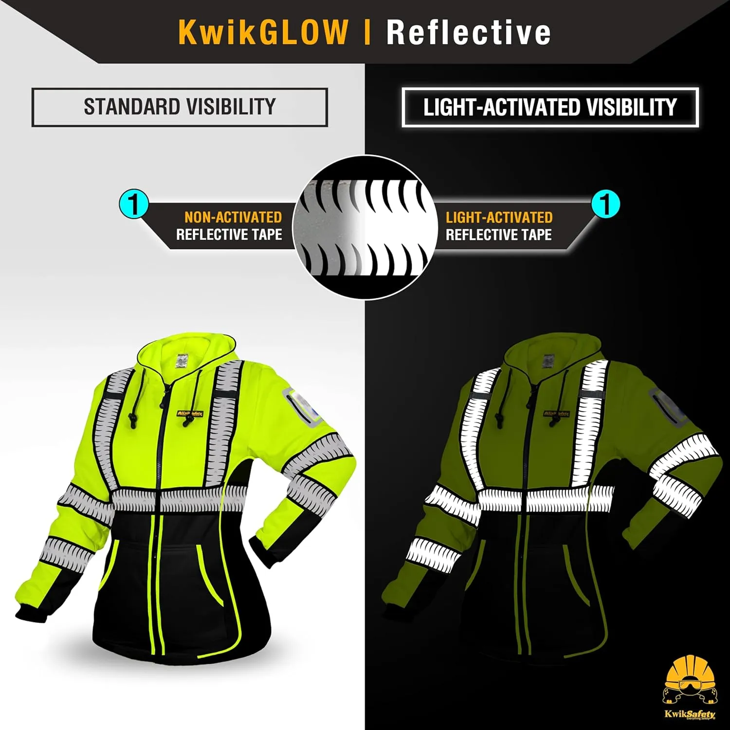 KwikSafety - Charlotte, NC - Women's Fleece Safety Hoodie | PPE Hi Vis Reflective Jackets