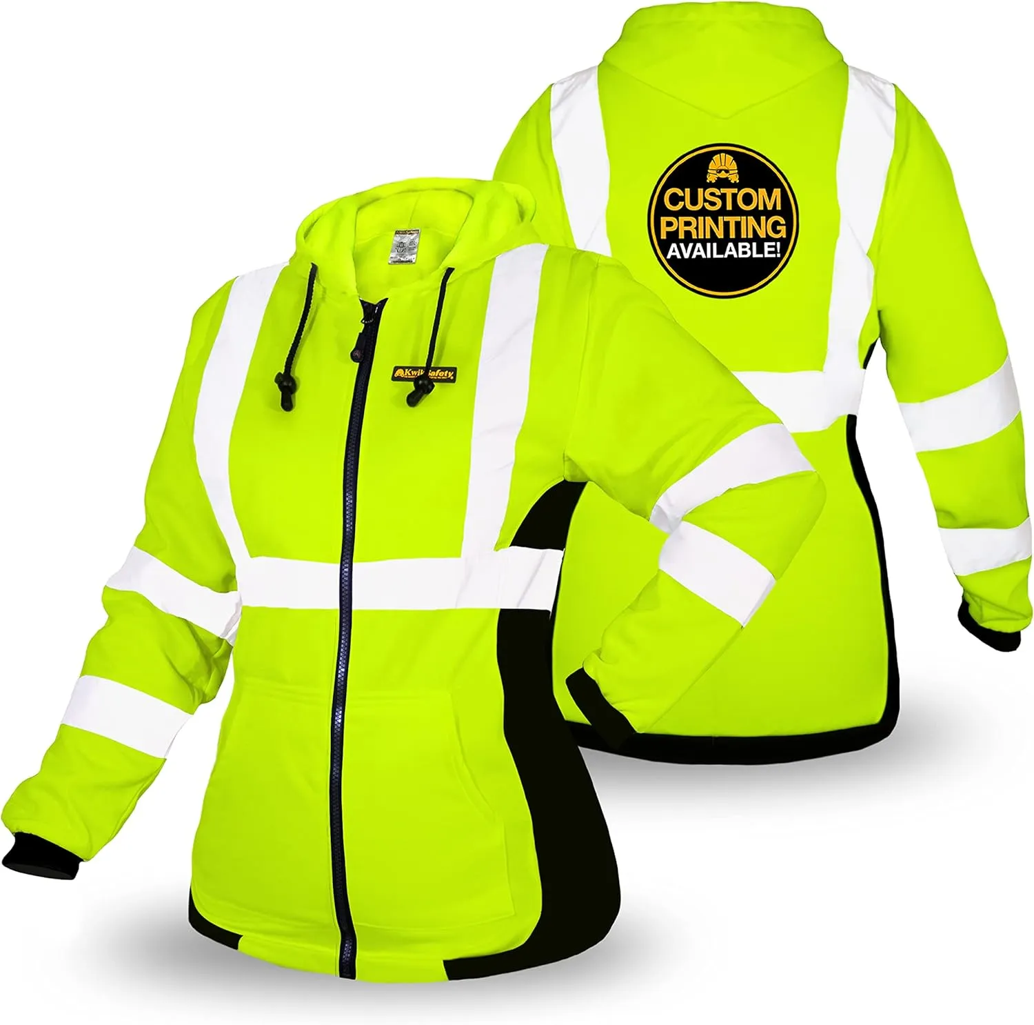 KwikSafety - Charlotte, NC - Women's Fleece Safety Hoodie | PPE Hi Vis Reflective Jackets