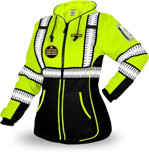 KwikSafety - Charlotte, NC - Women's Fleece Safety Hoodie | PPE Hi Vis Reflective Jackets