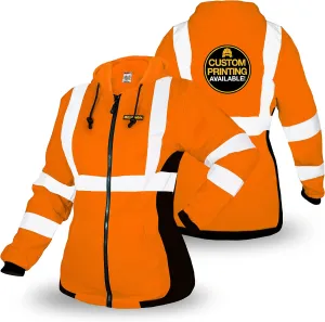 KwikSafety - Charlotte, NC - Women's Fleece Safety Hoodie | PPE Hi Vis Reflective Jackets