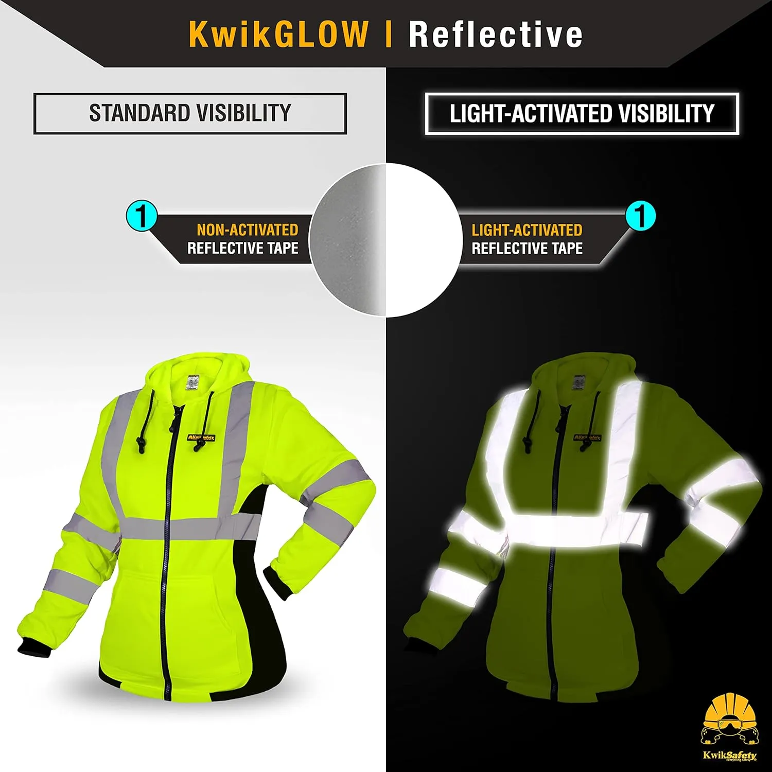 KwikSafety - Charlotte, NC - Women's Fleece Safety Hoodie | PPE Hi Vis Reflective Jackets
