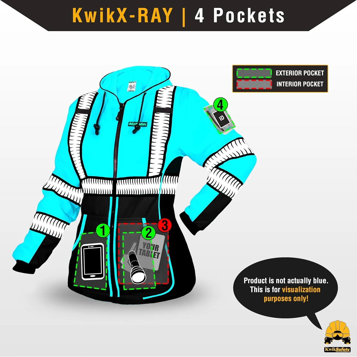 KwikSafety - Charlotte, NC - Women's Fleece Safety Hoodie | PPE Hi Vis Reflective Jackets