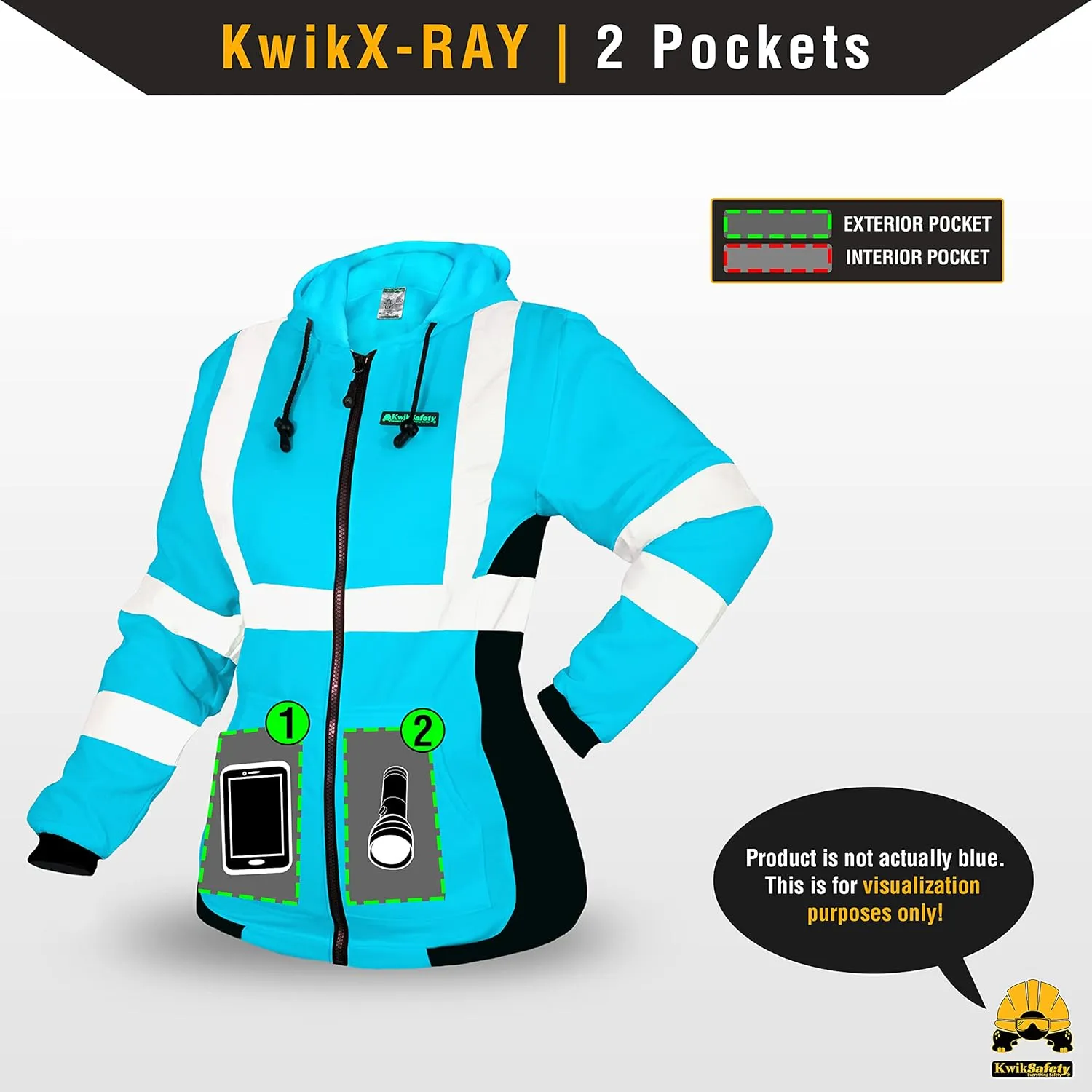 KwikSafety - Charlotte, NC - Women's Fleece Safety Hoodie | PPE Hi Vis Reflective Jackets