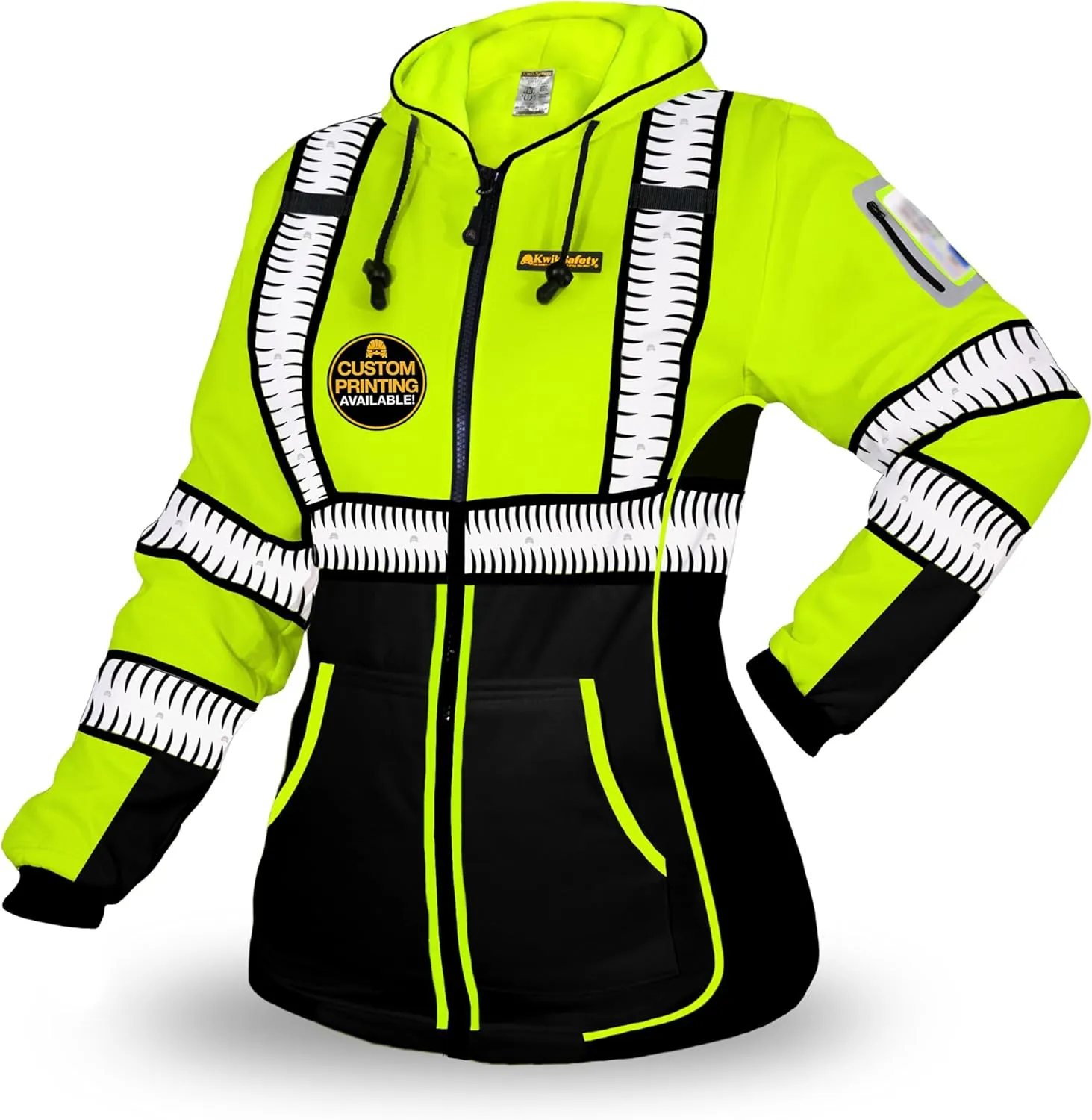 KwikSafety - Charlotte, NC - Women's Fleece Safety Hoodie | PPE Hi Vis Reflective Jackets
