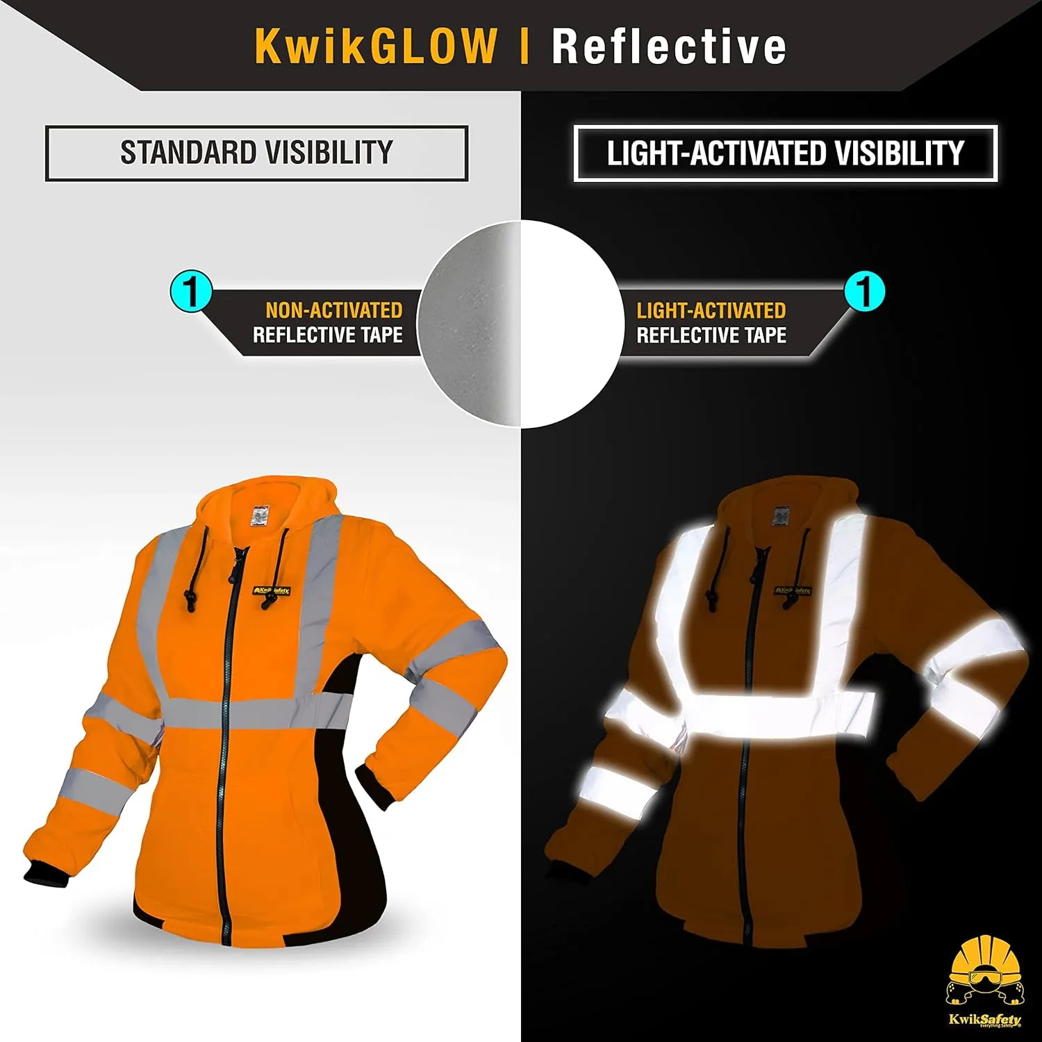 KwikSafety - Charlotte, NC - Women's Fleece Safety Hoodie | PPE Hi Vis Reflective Jackets