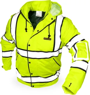 KwikSafety Reflective Jackets | Men's Insulated Hi Vis Work Bombers | Yellow, Orange, Multicolor