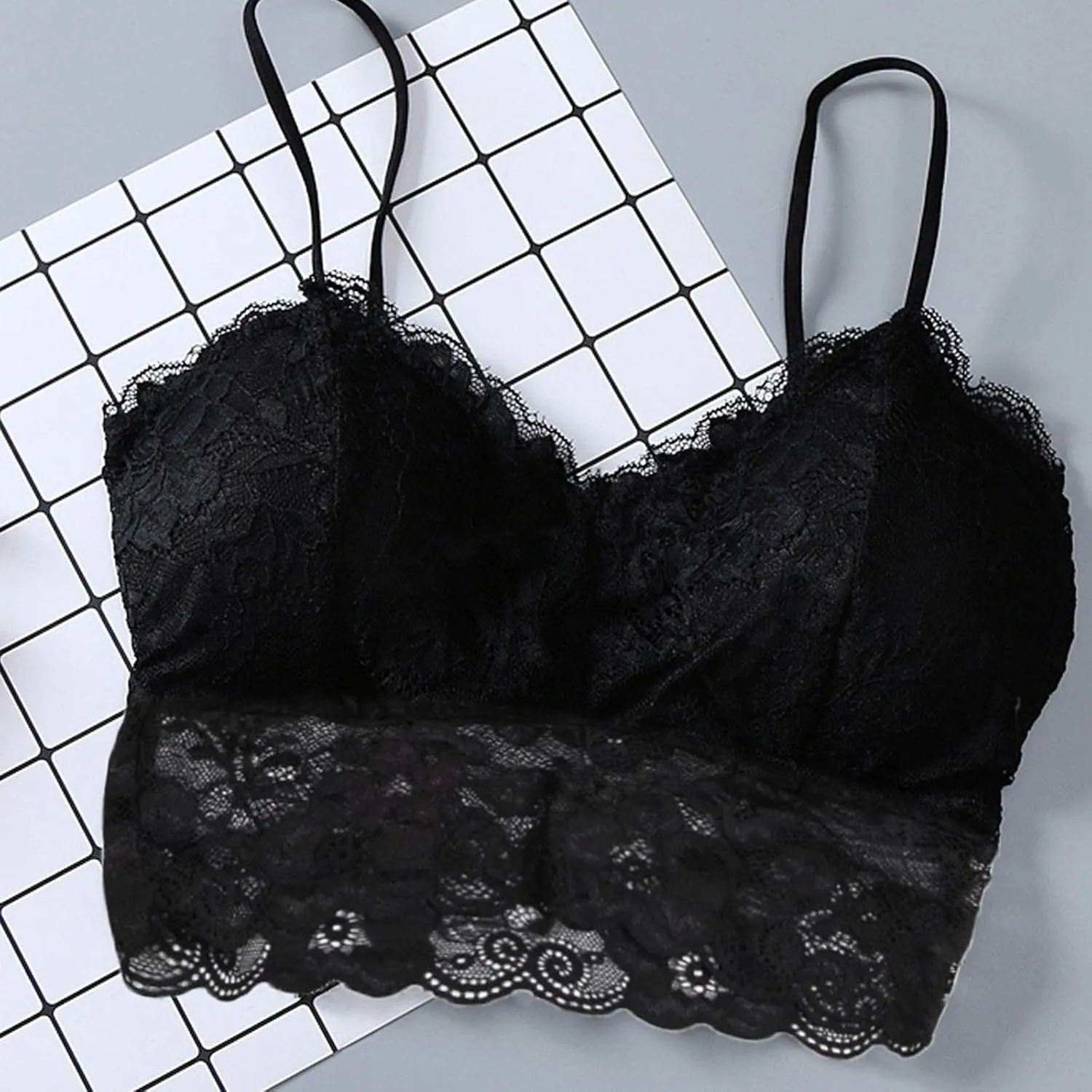 Lace Bralettes for Women Padded Bralettes Lace Bra Bralettes Lace Lingerie for Women Girls Crop Tops