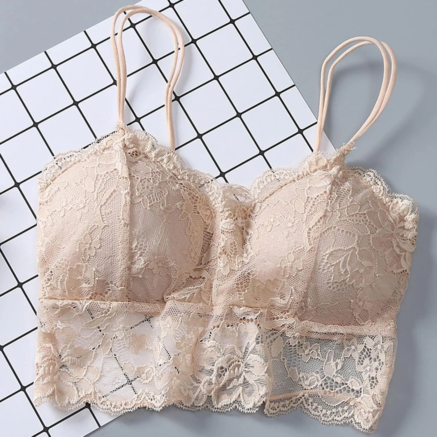 Lace Bralettes for Women Padded Bralettes Lace Bra Bralettes Lace Lingerie for Women Girls Crop Tops