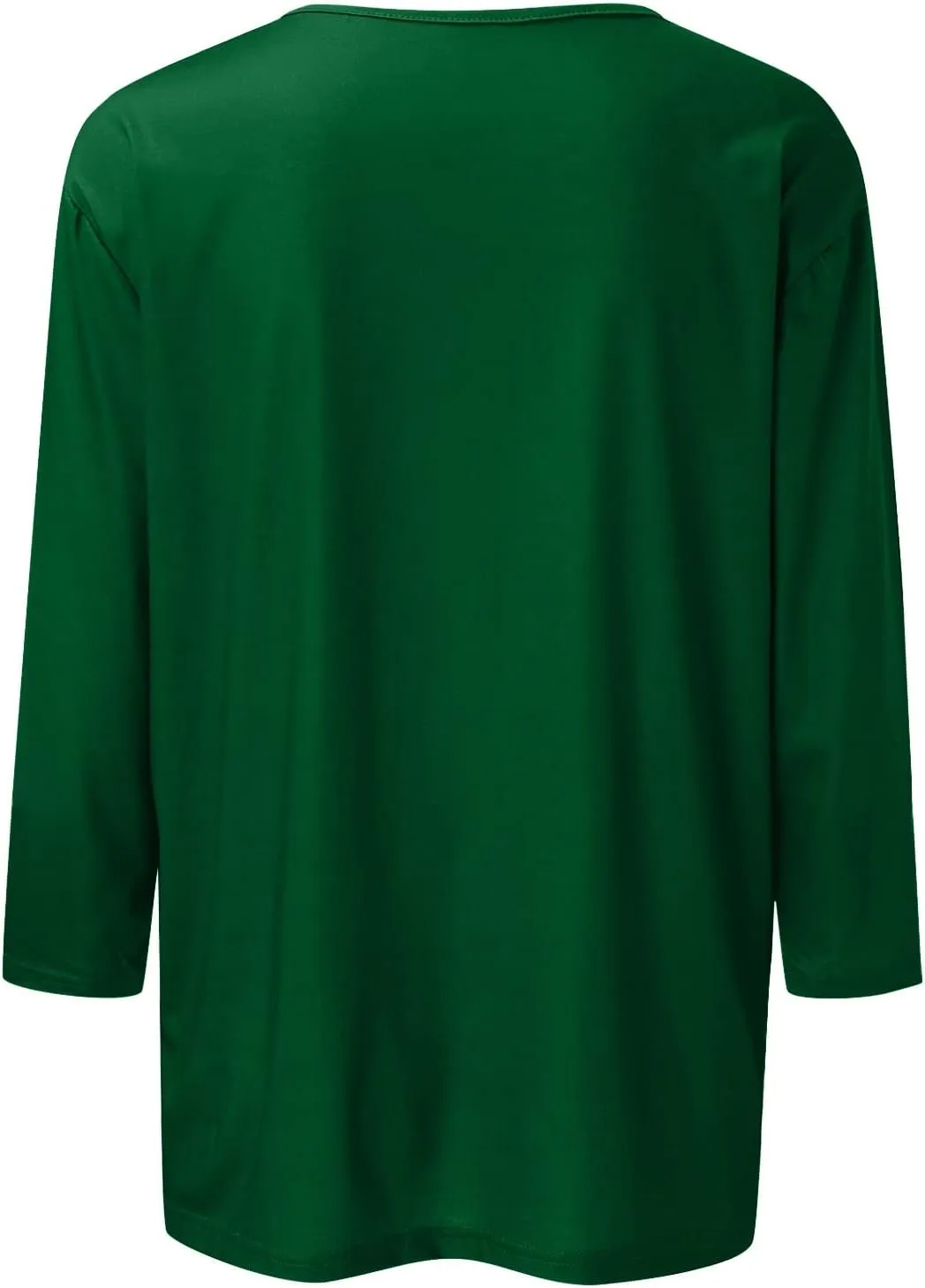 Ladies Tops and Blouses 3/4 Sleeve Basic Plain Tees for Women Wmens Casual Tops White Blouse Women's T-Shirts S-2XL
