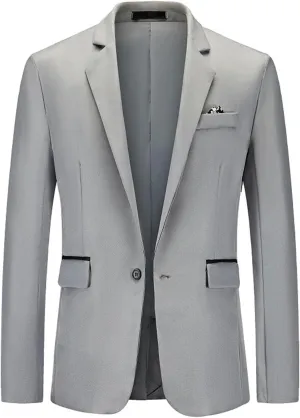 LCMTWX Men's Casual Slim Fit Suit Blazer Jacket One Button Lightweight Sport Coats formal Dress Daily Business Suit Txuedo