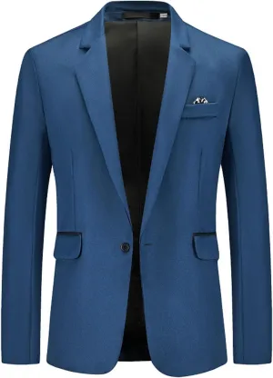 LCMTWX Men's Casual Slim Fit Suit Blazer Jacket One Button Lightweight Sport Coats formal Dress Daily Business Suit Txuedo