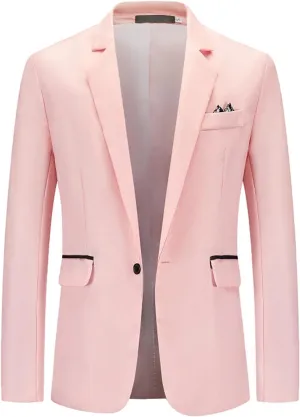 LCMTWX Men's Casual Slim Fit Suit Blazer Jacket One Button Lightweight Sport Coats formal Dress Daily Business Suit Txuedo