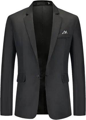 LCMTWX Men's Casual Slim Fit Suit Blazer Jacket One Button Lightweight Sport Coats formal Dress Daily Business Suit Txuedo