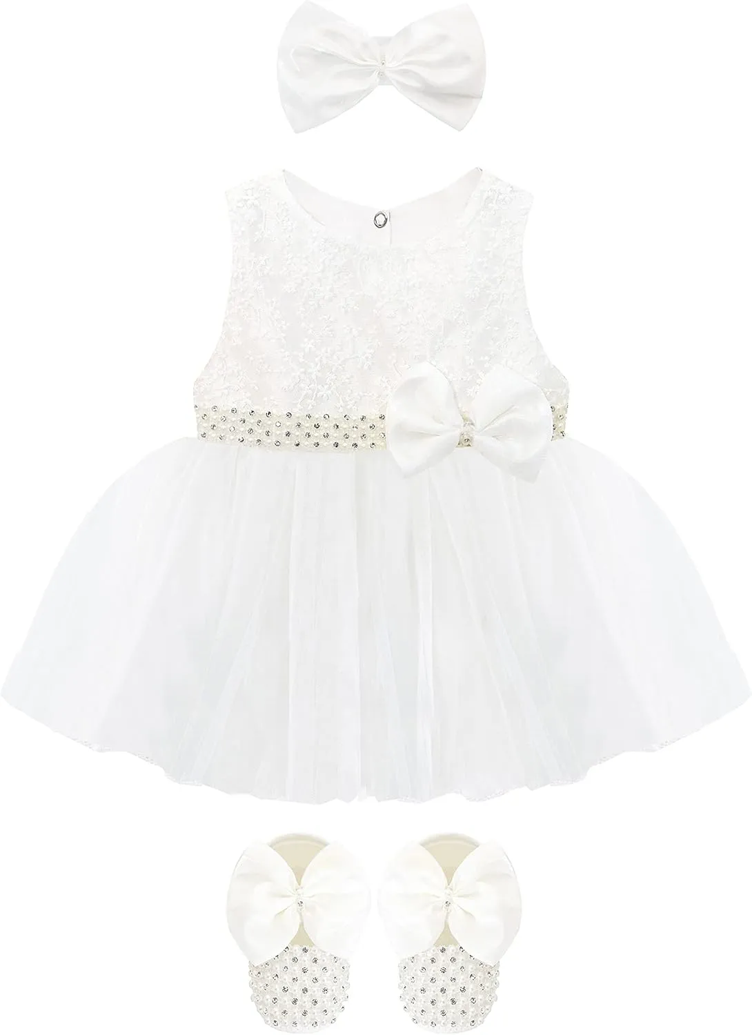 Lilax Baby Girl Lace Tulle Dress Pageant 3 Piece Party Outfit