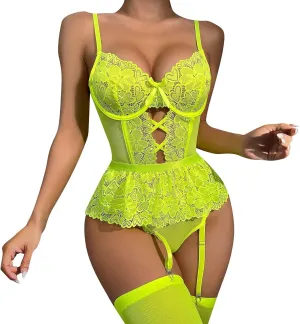Lingerie Plus Size Women Bralette And Panty Set Strappy Lace Lingerie Sexy Lingerie For Women