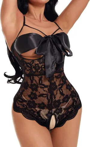 Lingerie Sets for Women Sexy See Through Pajama Sets Bra and Panty Teddy Lingerie V Neck 2 Piece