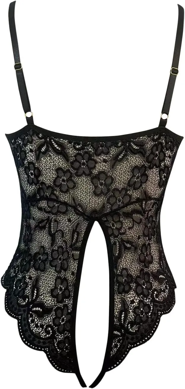 Lingerie Sets for Women Sexy See Through Pajama Sets Bra and Panty Teddy Lingerie V Neck 2 Piece