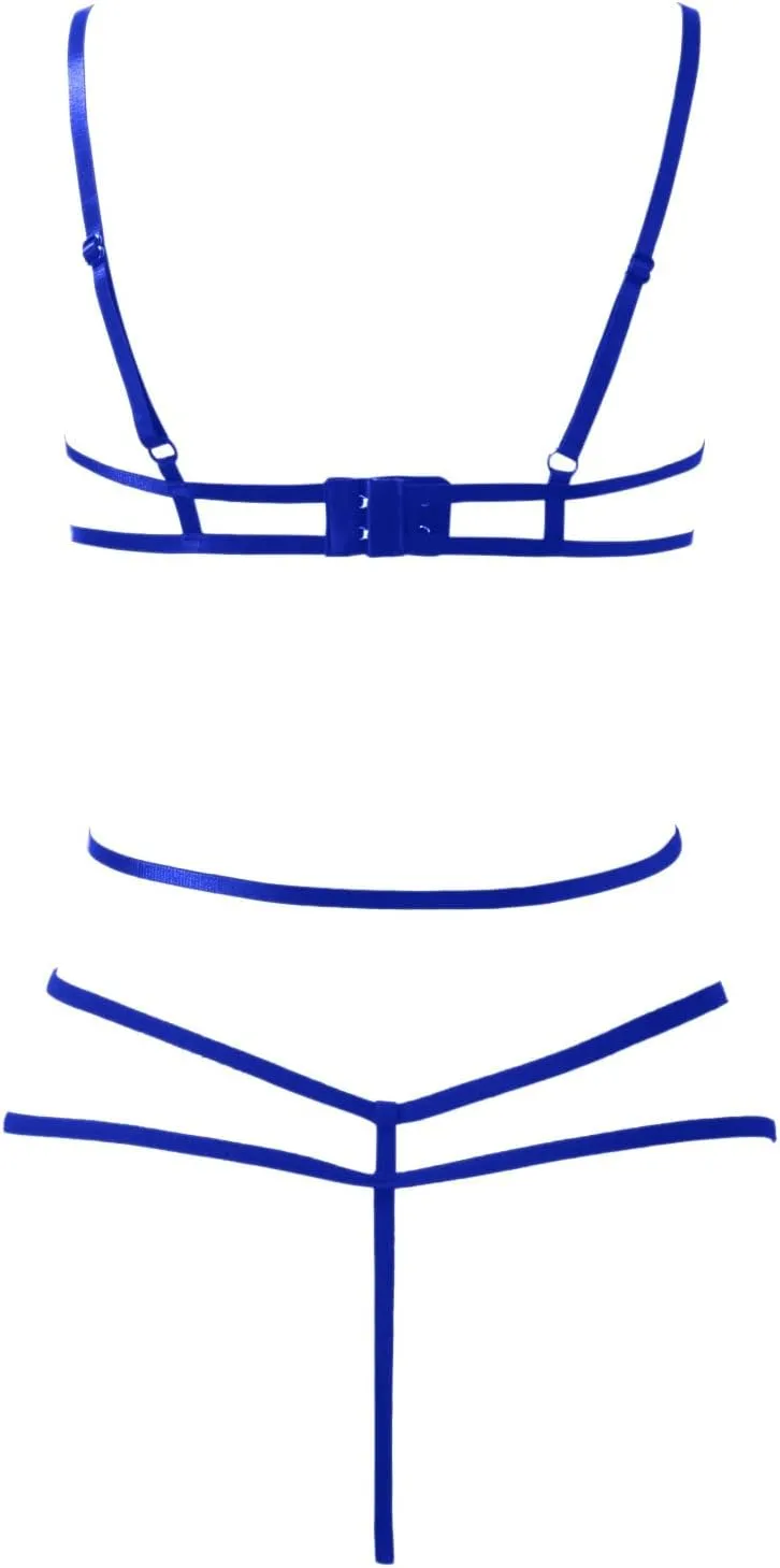 Lingerie Sets for Women Sexy See Through Pajama Sets Bra and Panty Teddy Lingerie V Neck 2 Piece