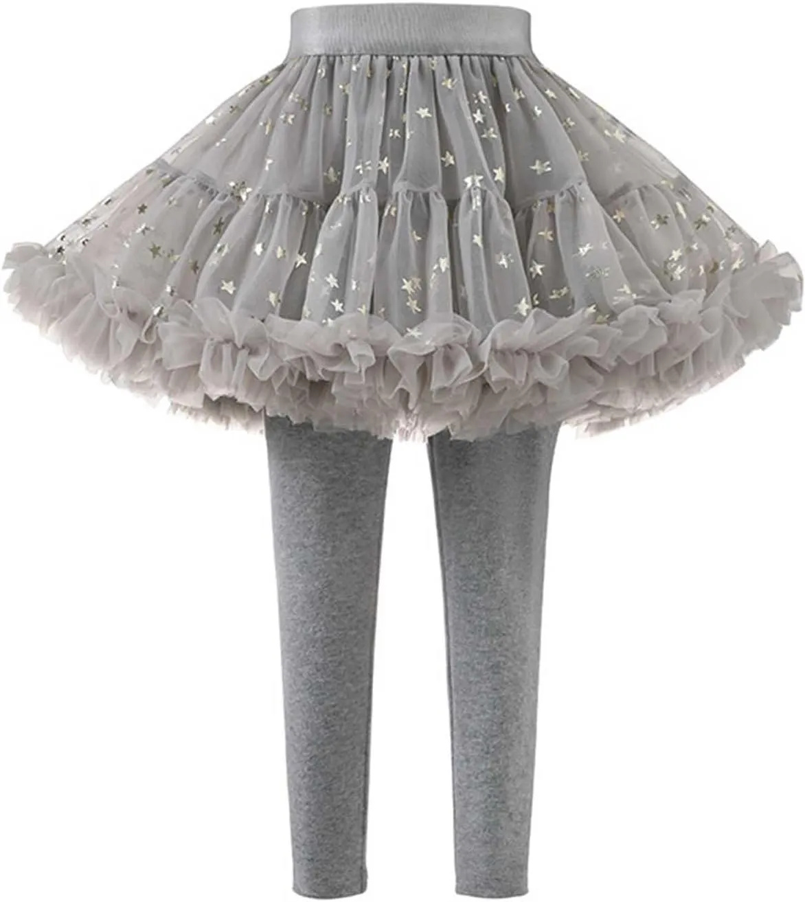 Little Baby Girls Leggings with Ruffle Tutu Skirt Footless Twinkle Star Pants Lace Flower Toddler Cotton Pantskirt