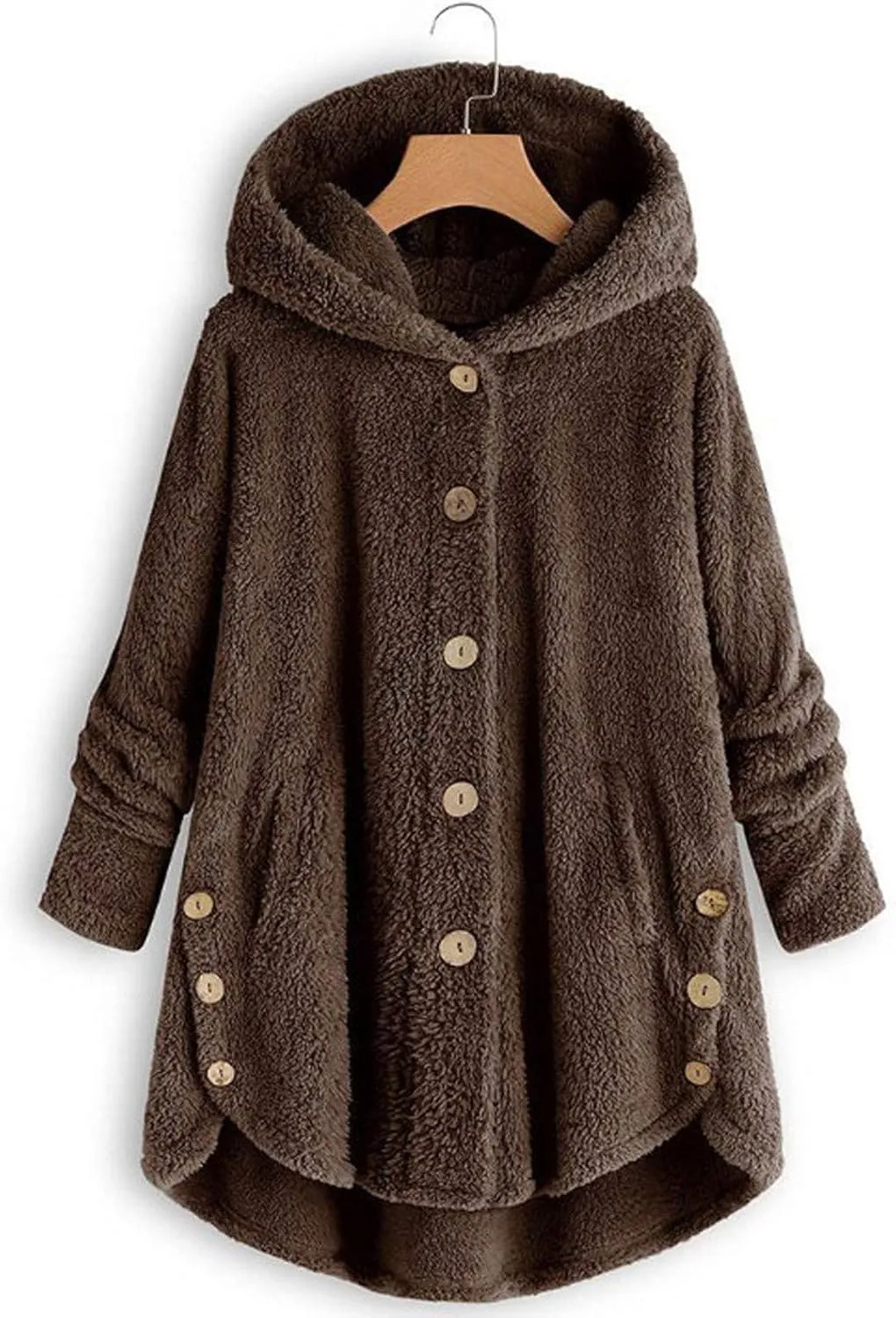 Long Sleeve Full Zip Up Hoodies Button Sleeve Plus Size Women Women'S Coat Womens Fleece Jacket Dress Jackets for