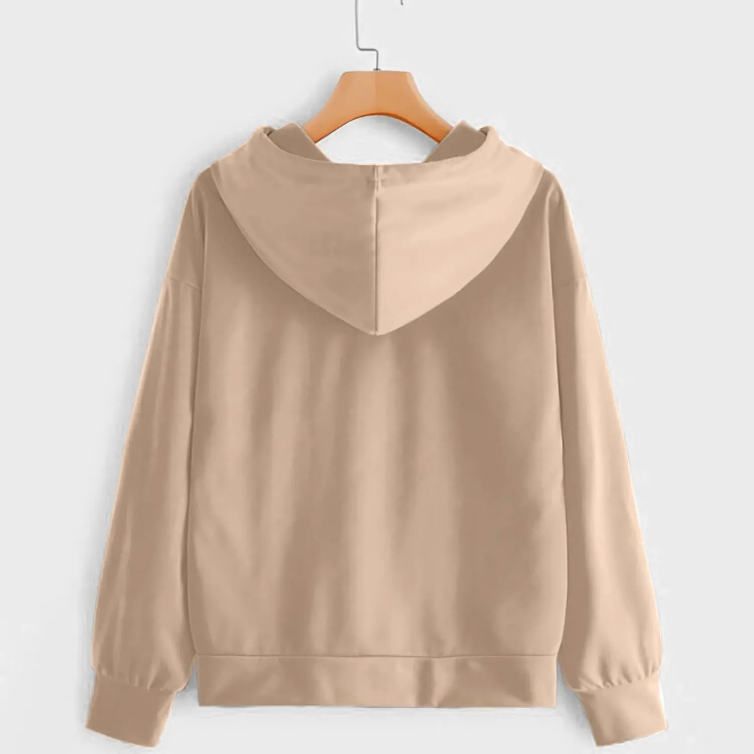 Long Sleeve Hoodie Sweatshirts for Women Fall Drawstring Pullover Sweatshirts Trendy Funny Printed Streetwear Shirts