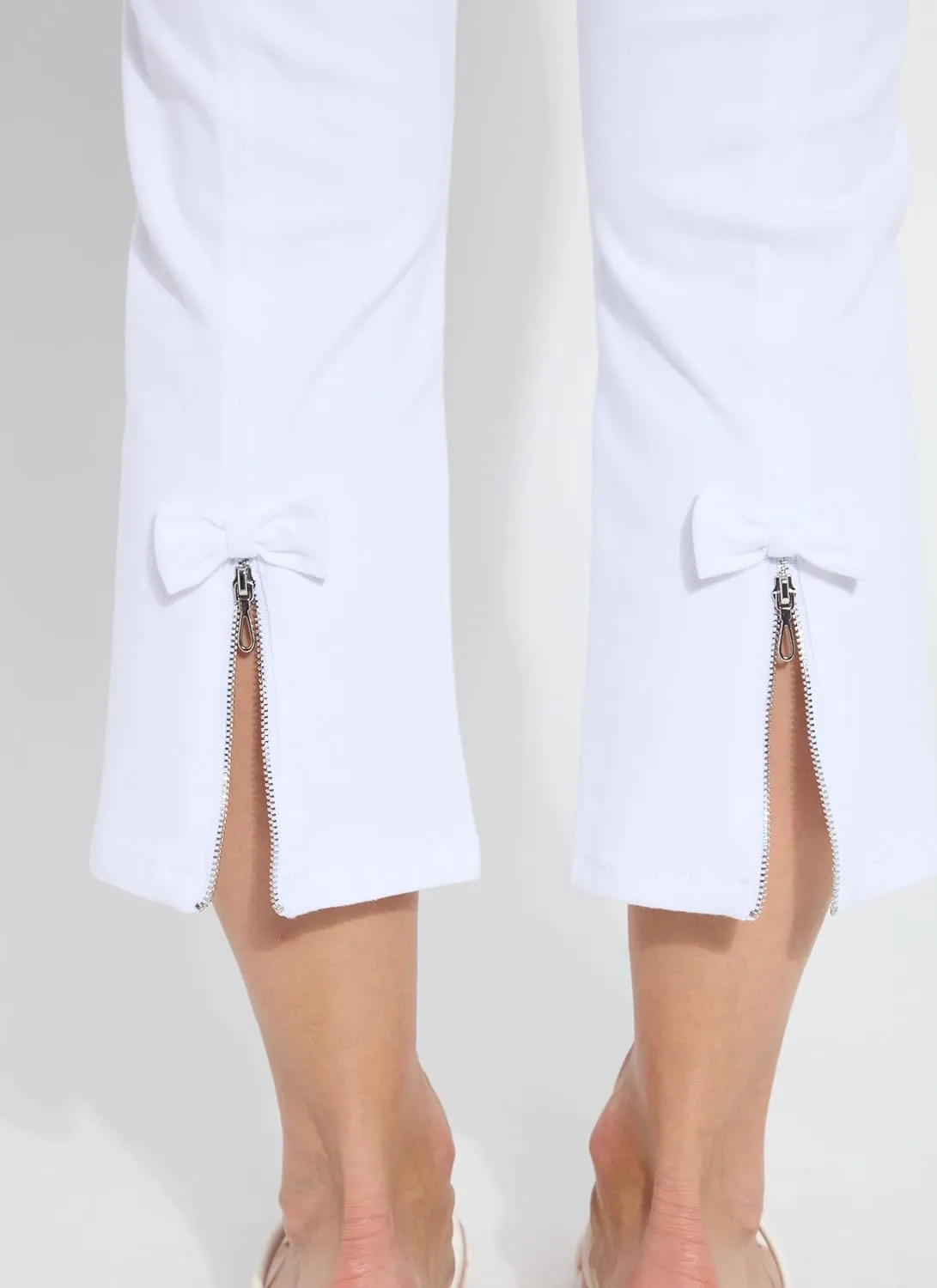 Lyssé Lizzette Bow Detail Crop Flare Denim Pants for Women